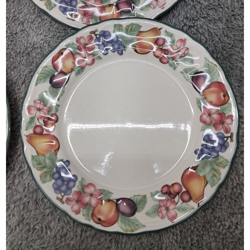 Set Of 4 Epoch Collection MARKET DAY  Dinner Plates 10.5” Noritake Fruit Floral
